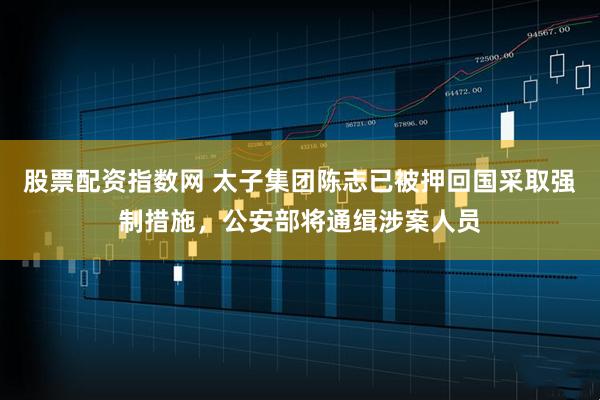 股票配资指数网 太子集团陈志已被押回国采取强制措施，公安部将通缉涉案人员